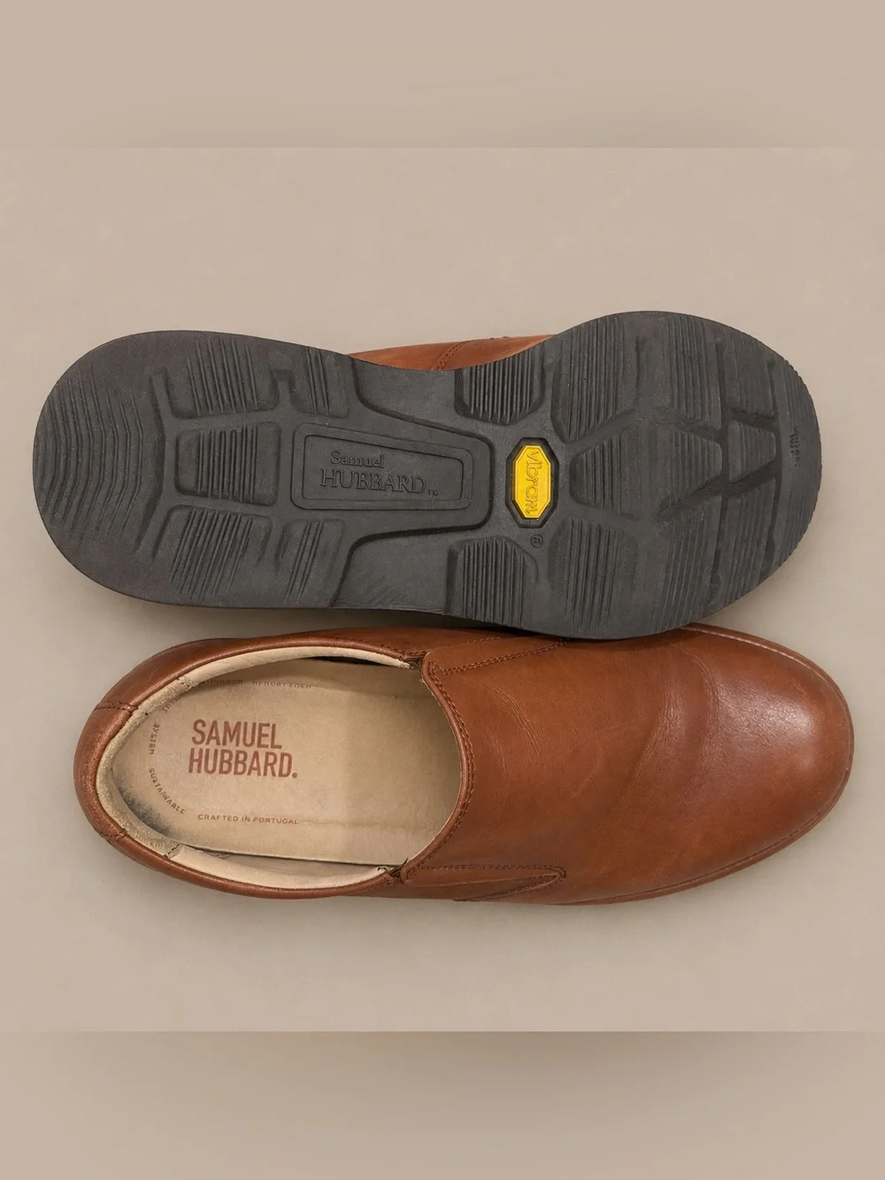 Samuel Hubbard Frequent Traveler Men’s Whiskey Leather Slip-On Shoes 10 XW